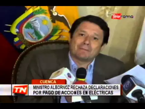 Ministro Albornoz rechaza declaraciones por pago de acciones en eléctricas