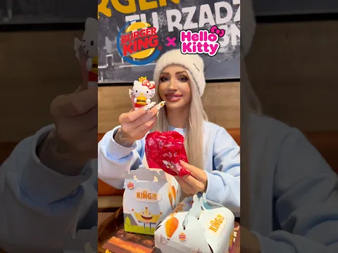 Hello Kitty w Burger King! 😮🎀🍔 #nowość #blindbox #hellokittyburgerking #burgerking