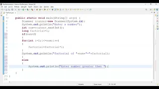 Factorial Program in Java Java Programming for Beginners