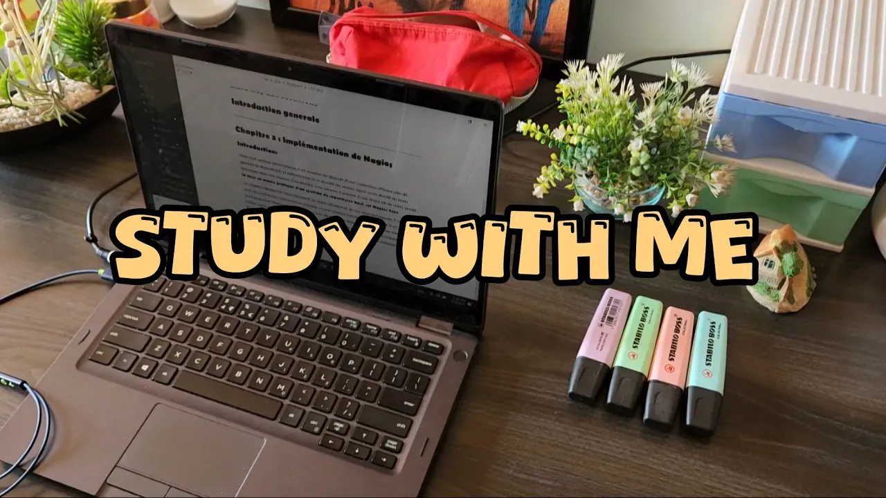 أدرس معي 3 ساعات بطريقة بومودورو 90/10 مع صوت المطر| study with me for 3 hours