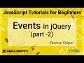 Events in JQuery Part 2