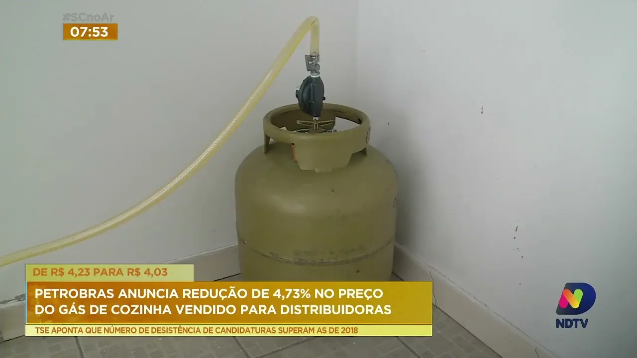 Preço do gás de cozinha tem redução de 4,73% nas distribuidoras a partir desta terça-feira