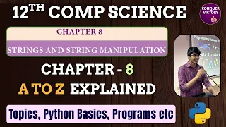 12th Computer Science Python - Chapter 8 String A to Z Python Example Programs Compulsory