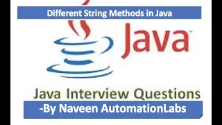 String Manipulation in Java - Interview questions