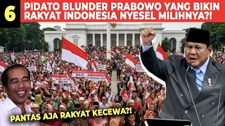 BIKIN RAKYAT INDONESIA KECEWA! 6 Pidato Blunder dan Nyeleneh Prabowo Bikin Rakyat Neyesel Memilihnya