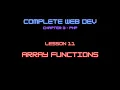 Web Dev 3 - 11 Array Functions