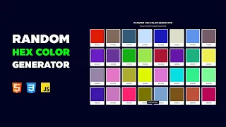 Build a Random Hex Color Generator with HTML CSS and JavaScript