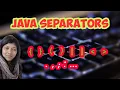 Java Programming 19 - Separators Java Punctuators Java by Sudha