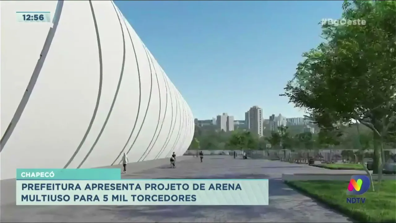 Prefeitura de Chapecó apresenta projeto de arena multiuso para 5 mil torcedores