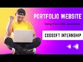 Portfolio Website Usnig Html CSS JavaScript Codsoft Internship for Web Development