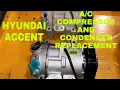HYUNDAI ACCENT COMPRESSOR AND CONDENSER EXPANSION VALVE REPLACEMENT LOW COOLING