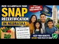 How to complete your SNAP recertification in Nebraska