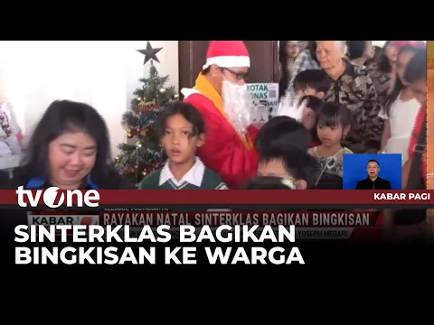 Rayakan Natal, Sinterklas di Sleman Bagikan Bingkisan