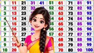 Learn hindi numbers1 to 100 | 1 से 100 तक गिनती | counting song for preschool | ginti | kids video