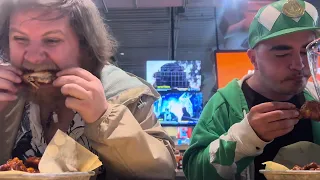 Buffalo wild wings duo with Adam and Tristain