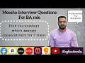Meesho BA Interview Question 3 consecutive numbers SQL Tutorial Raghav Decodes