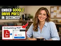 How to Embed a PDF from Google Drive in Seconds New UI Tutorial
