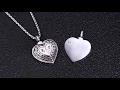 Heart locket urn necklace