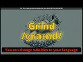 Grind meaning with 5 examples