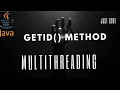 Java thread Program to demonstrate getId method