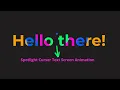 Spotlight Cursor Text Screen Effect Using HTML CSS and JavaScript