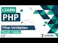 PHP Filter Validations Tutorial in Hindi Urdu