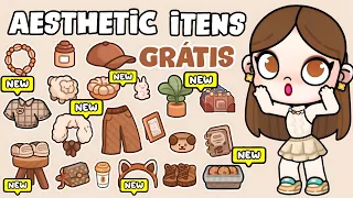 TODOS OS ITENS AESTHETICS GRÁTIS 😱🧸 NO AVATAR WORLD PAZU 