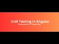 Unit Testing in Angular