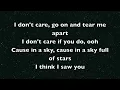 Coldplay - A Sky Full Of Stars (Lyrics)
