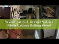 Review Farini 3-Drawer Vertical Filing Cabinet Rolling Wood Mobile File Cabinets Under Desk for Home