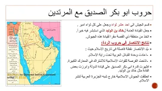 الدولة الاسلامية عقب وفاة النبي صلى الله عليه وسلم 