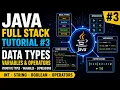 Java Data Types Variables Operators Java Full Stack Tutorial