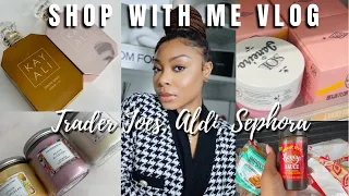 SHOP WITH ME BBW CANDLES ALDI TRADER JOES NEW PERFUME BODY CARE ETC DAILY VLOG HAUL