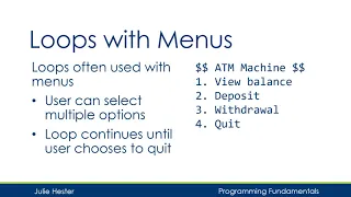 Loops Menus with do while loops and switch statements in C tutorial demo