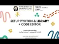 Setup Python Install Library Code Editor