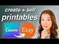 How to Create PRINTABLES in CANVA to Sell on ETSY ULTIMATE STEP-BY-STEP TUTORIAL