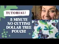 5 minute No cutting 1 75 Dollar Tree bag tutorial Let s GOOOOOO dollartree
