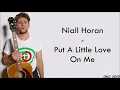 Niall Horan - Put A Little Love On Me (lyrics)
