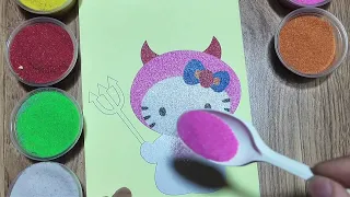 Hello Kitty Sand painting