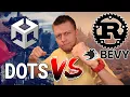 Unity DOTS vs Rust BEVY - LudumDare Showdown with logicprojects