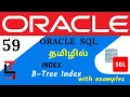 B-TREE - INDEX with example Oracle SQL tutorial in TAMIL learncodetodaytamil