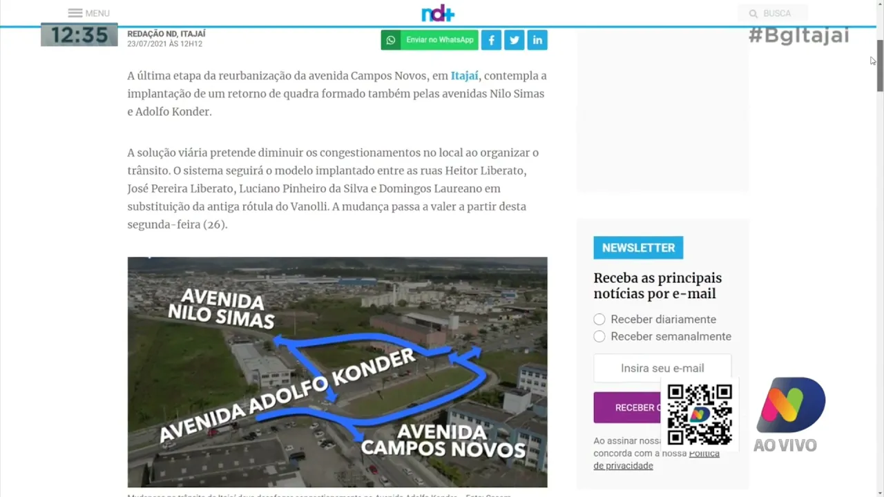 Mais mudanças no trânsito de Itajaí