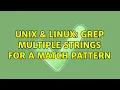 Unix Linux grep multiple strings for a match pattern 2 Solutions