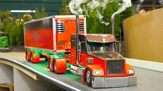 RC TRUCKS, RC MACHINES, RC TRACTORS COLLECTION!! SUPER LONG RC TRUCK HEAVY HAULAGE TROJAN TRANSPORT