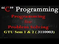 Programming for Problem solving PPS - GTU Chap 1-Part-1