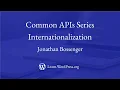 Common APIs - Internationalization