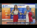 Liberte Chan visits KTLA for a weather and wardrobe update
