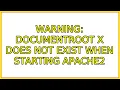 Ubuntu Warning DocumentRoot x does not exist when starting apache2 2 Solutions