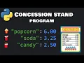 Python concession stand program