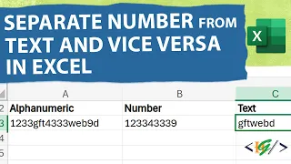 How to Separate Numbers and Alphabets from Text String in Microsoft Excel Alphanumeric Value